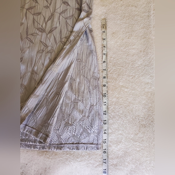 Suzanne Grae Sz 12 (Australian) Gray  Long Dress Slits On Bottom Side - Picture 7 of 7